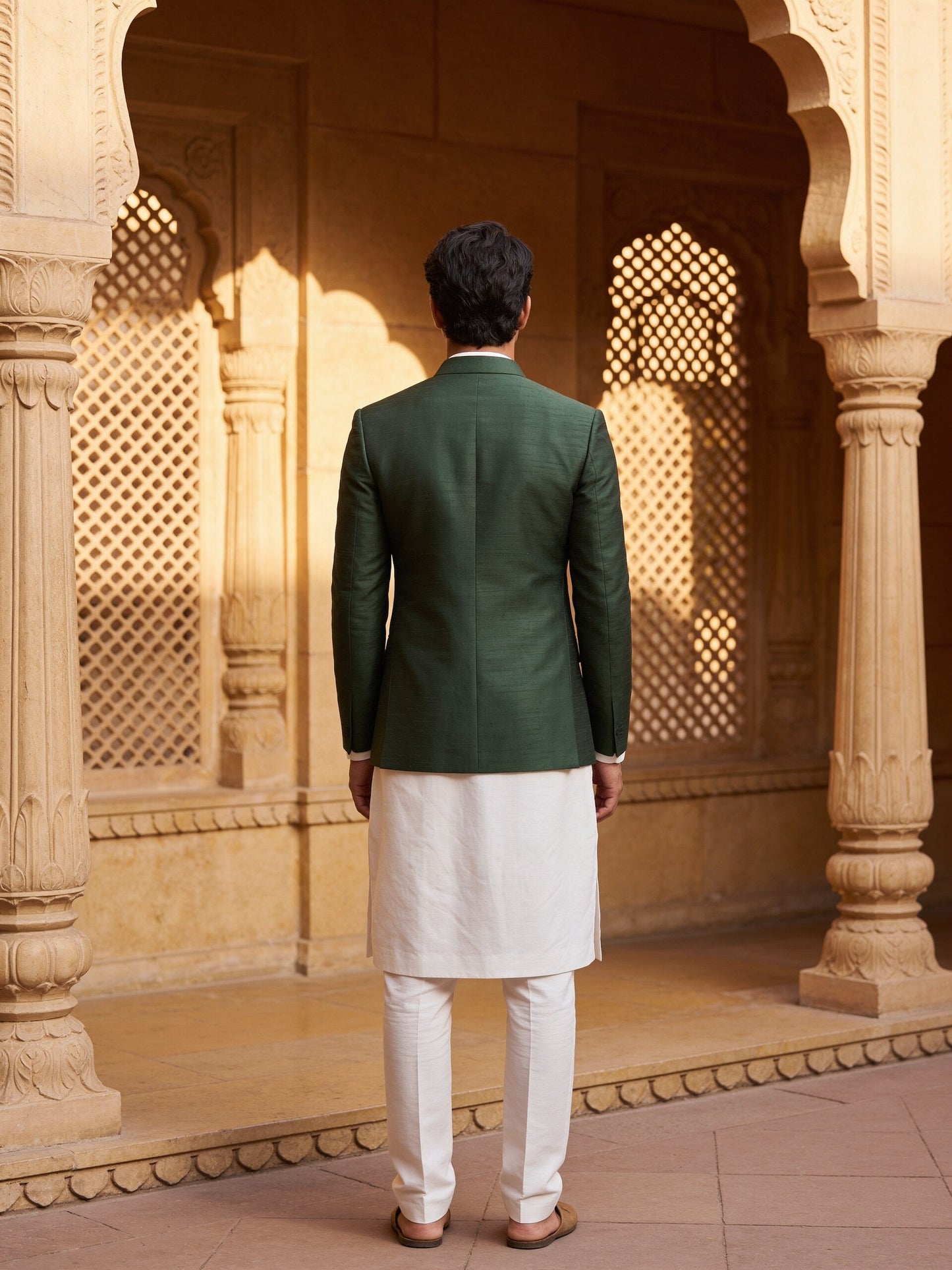 hs26-bandhgala-mehndi-green back