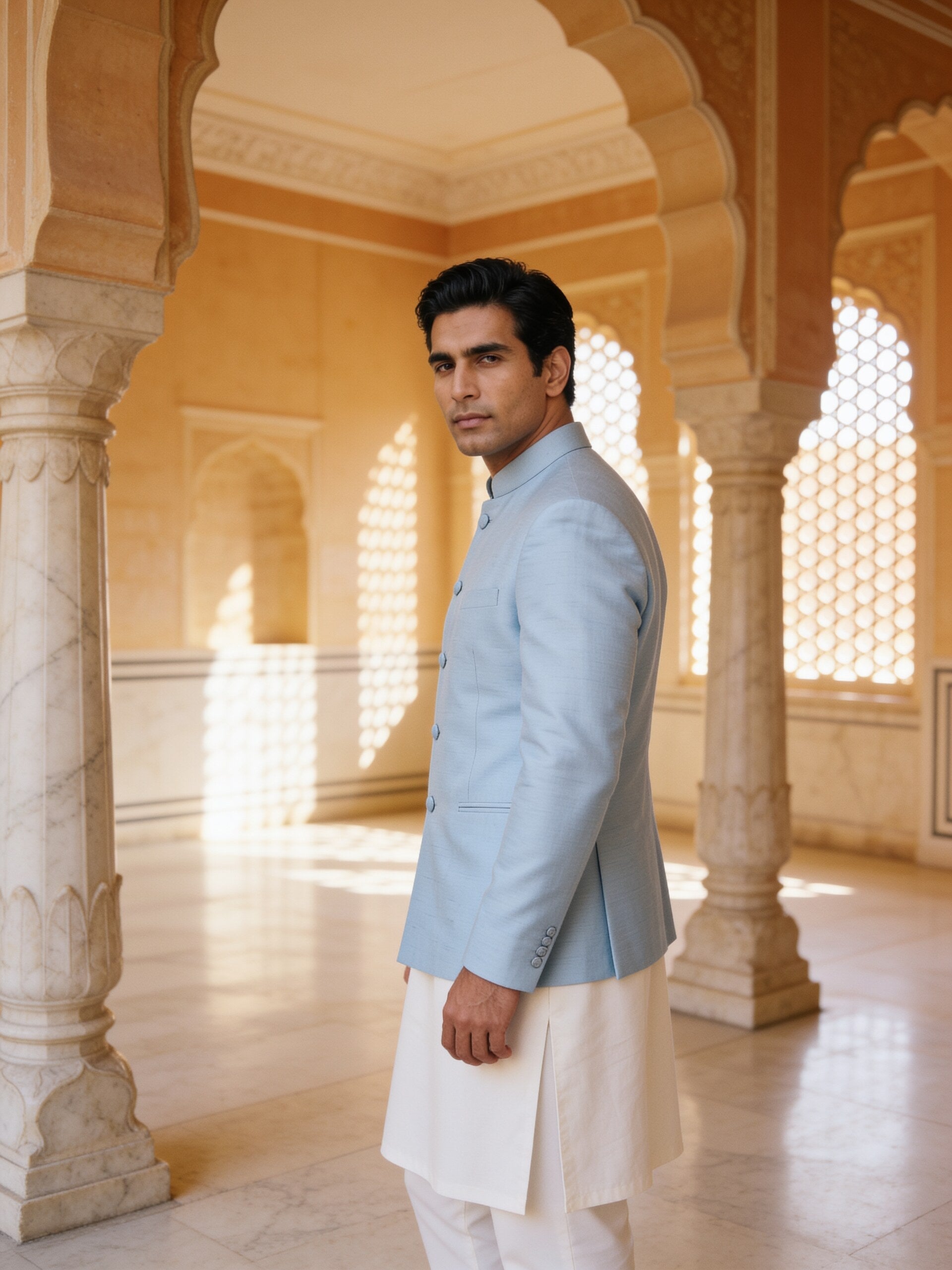 hs26-bandhgala-powder-blue three-quarter