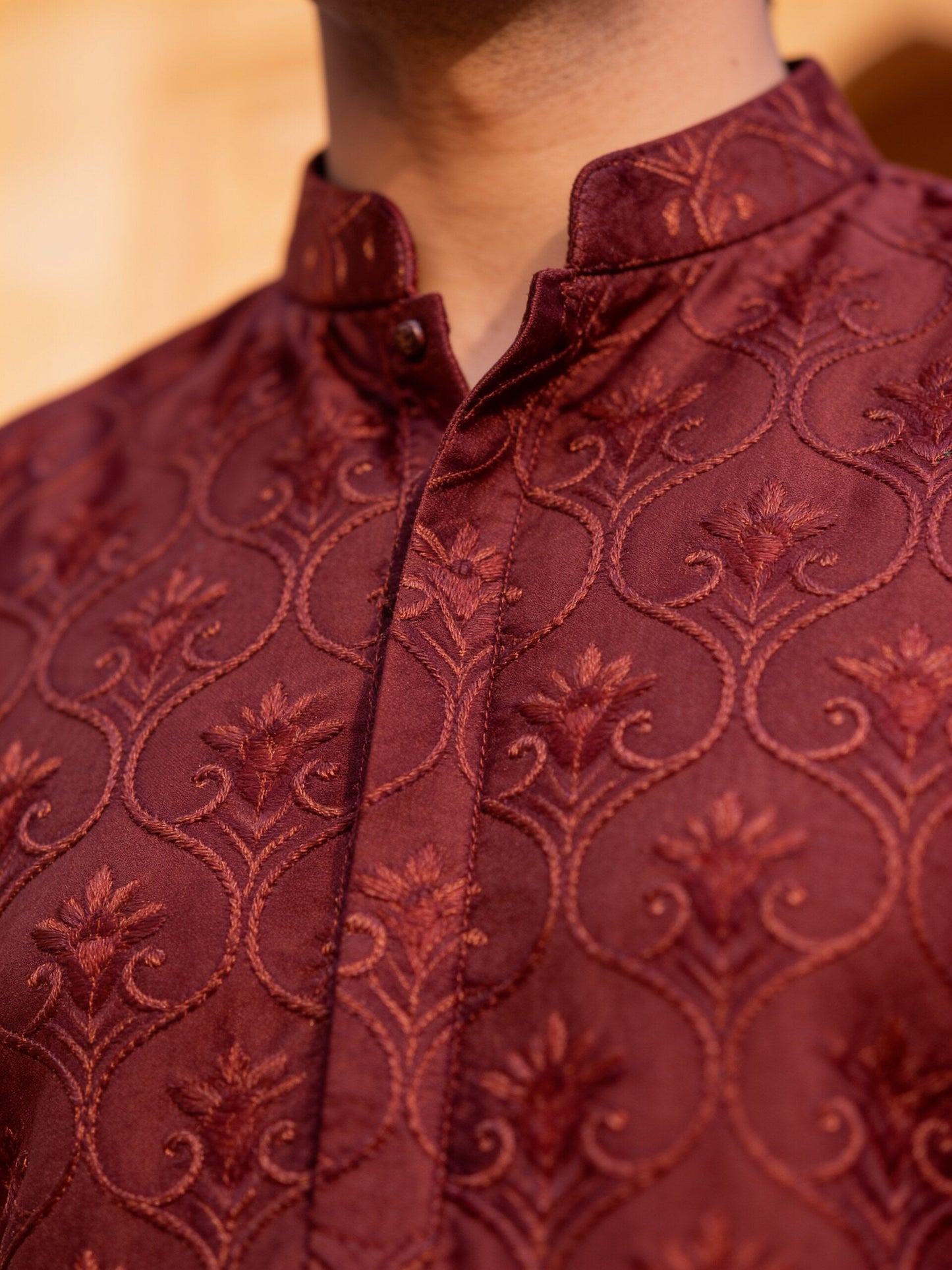 hs26-kurta-set-maroon macro