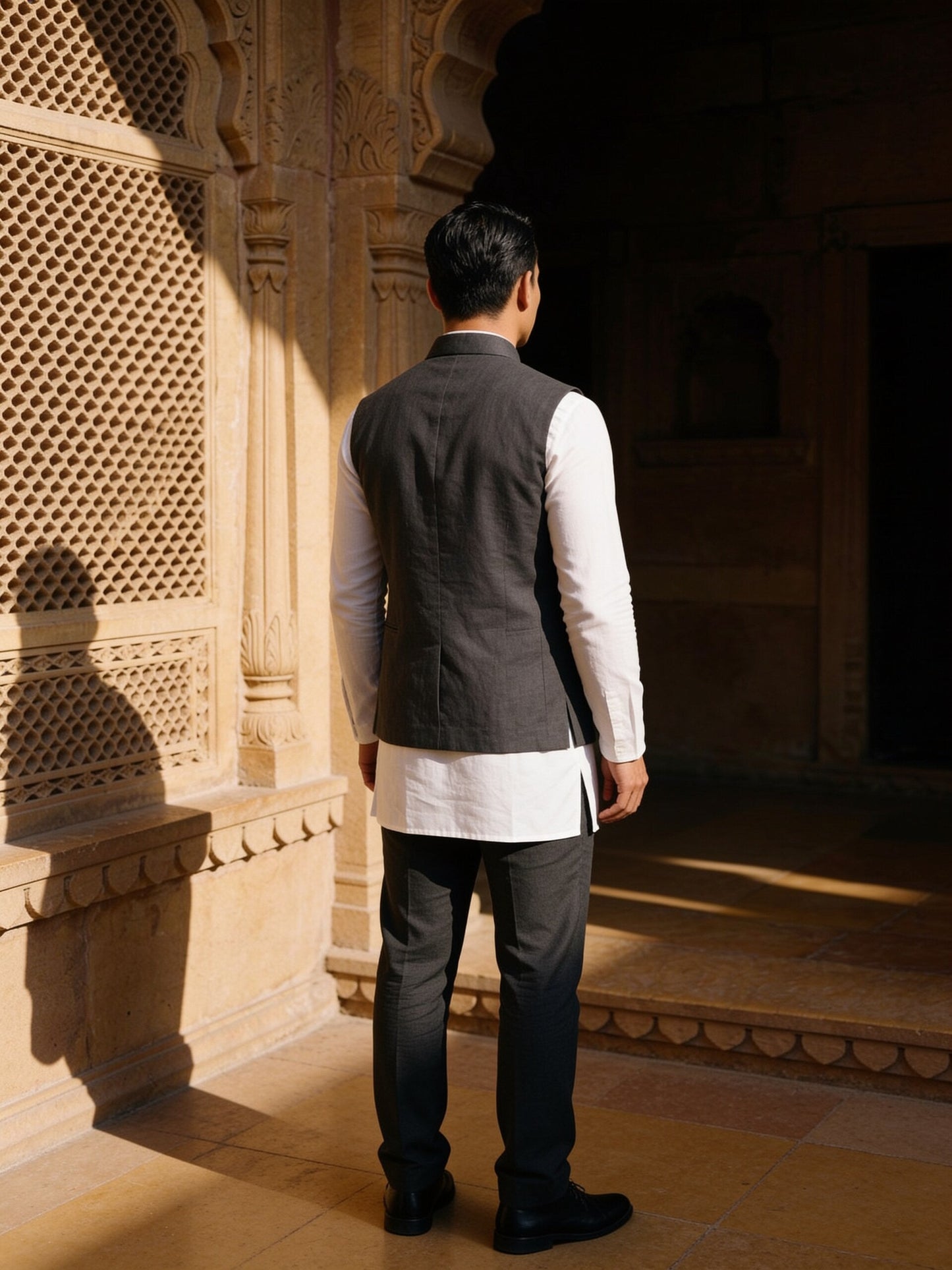 hs26-nehru-jacket-charcoal back