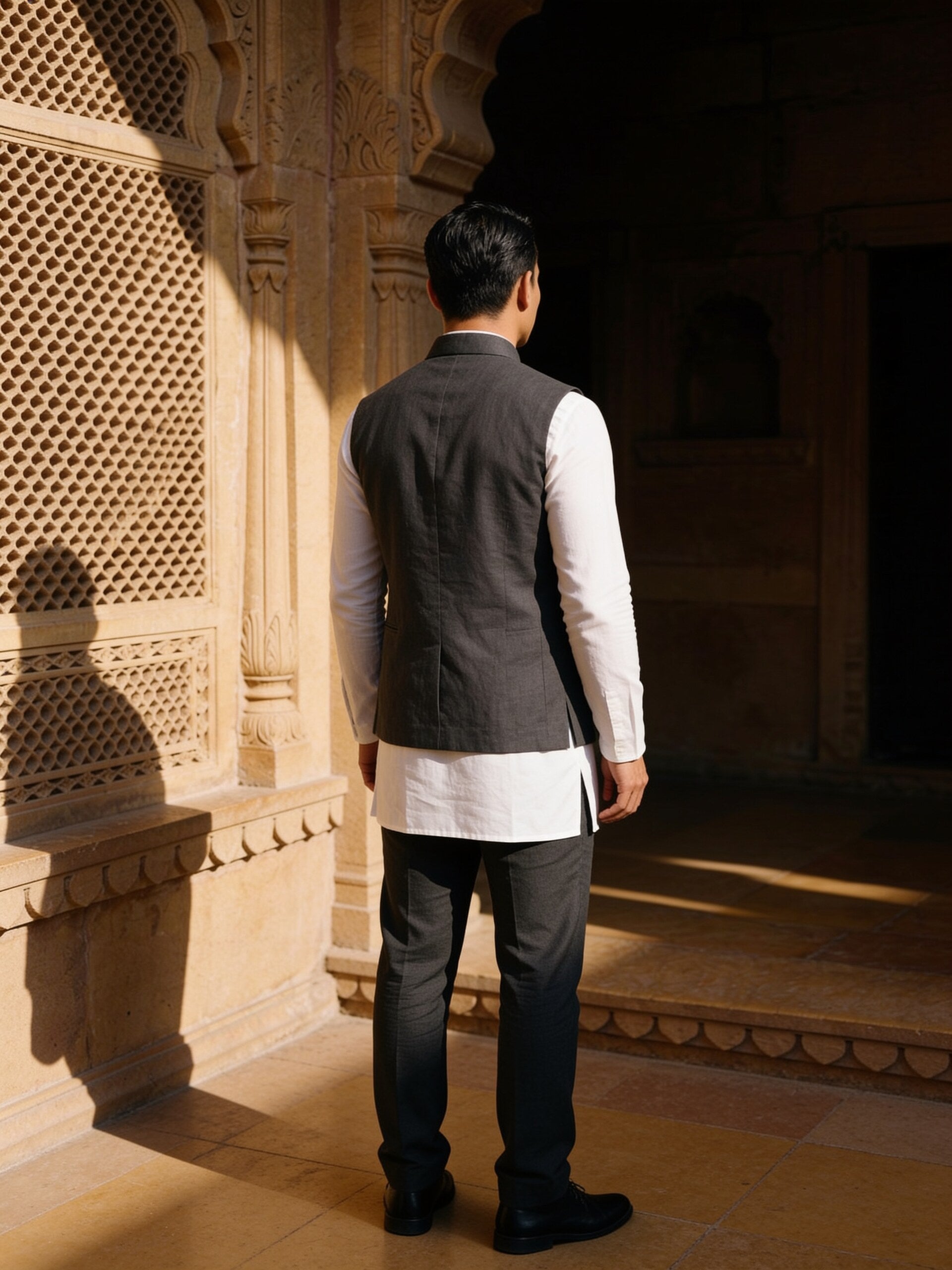 hs26-nehru-jacket-charcoal back