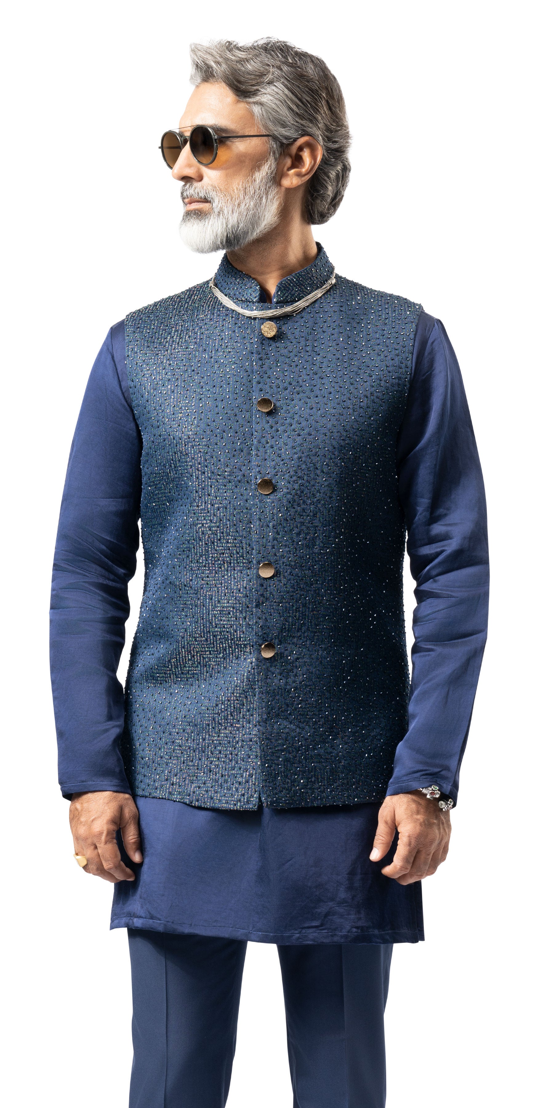 Navy Tex-Galaxy Highlight Bundi