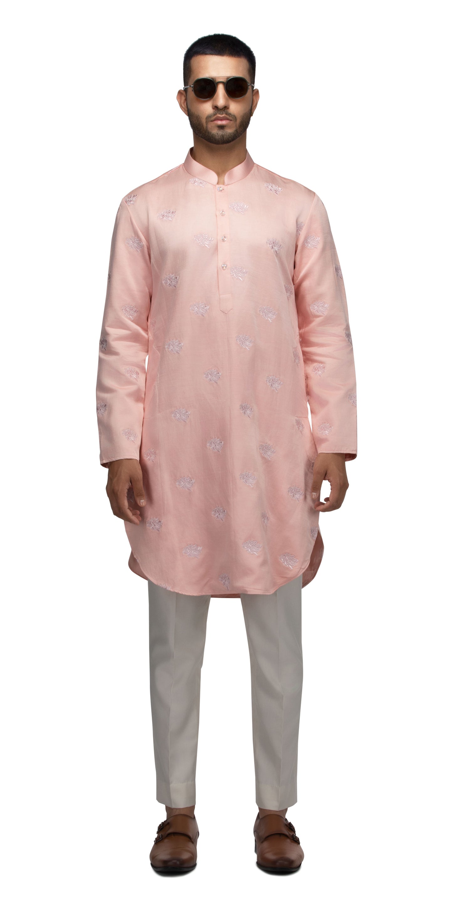 Peach  Calendula Kurta