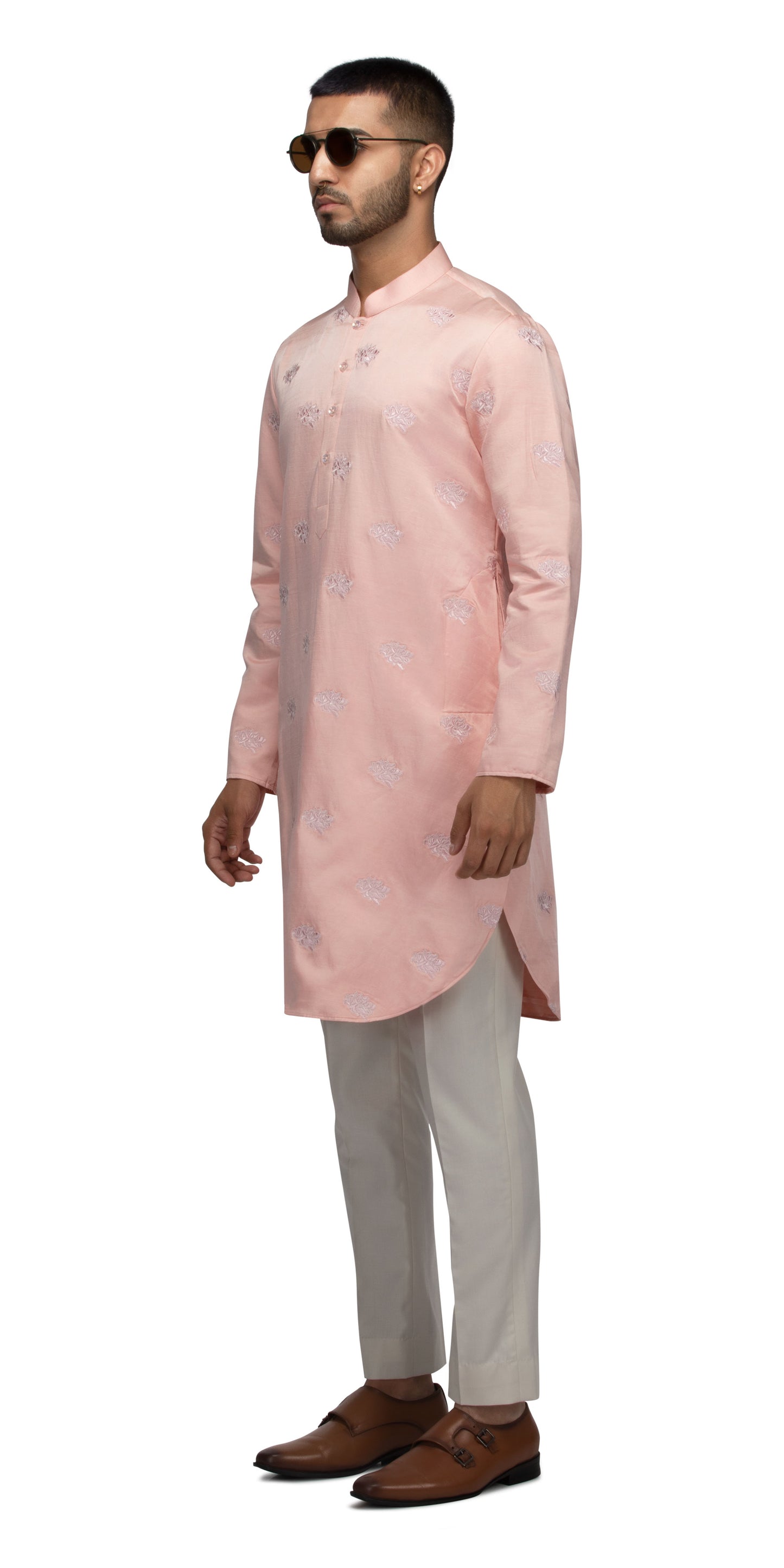 Peach  Calendula Kurta