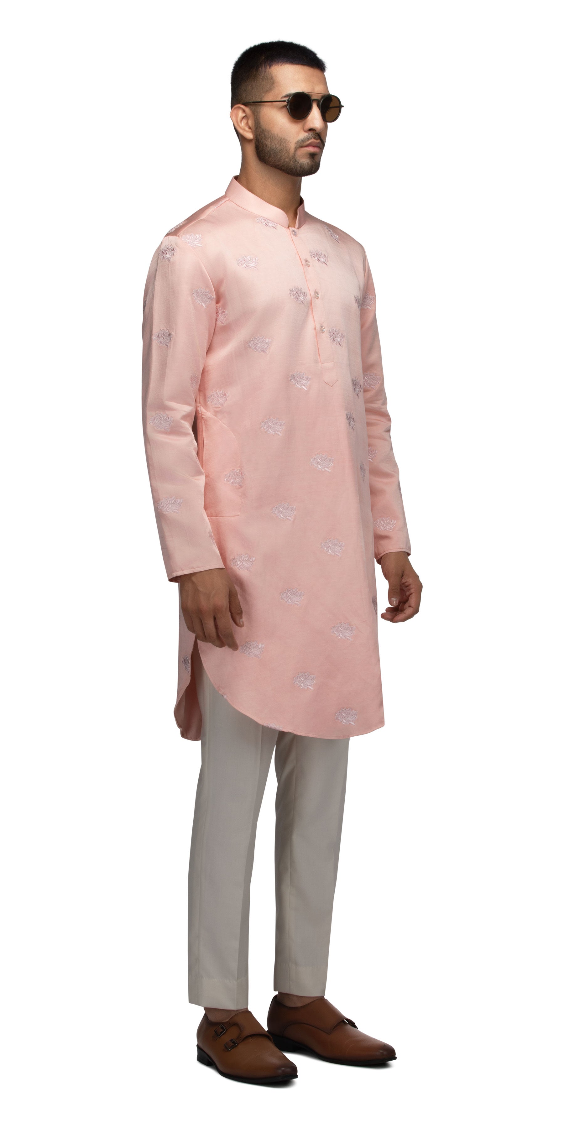 Peach  Calendula Kurta