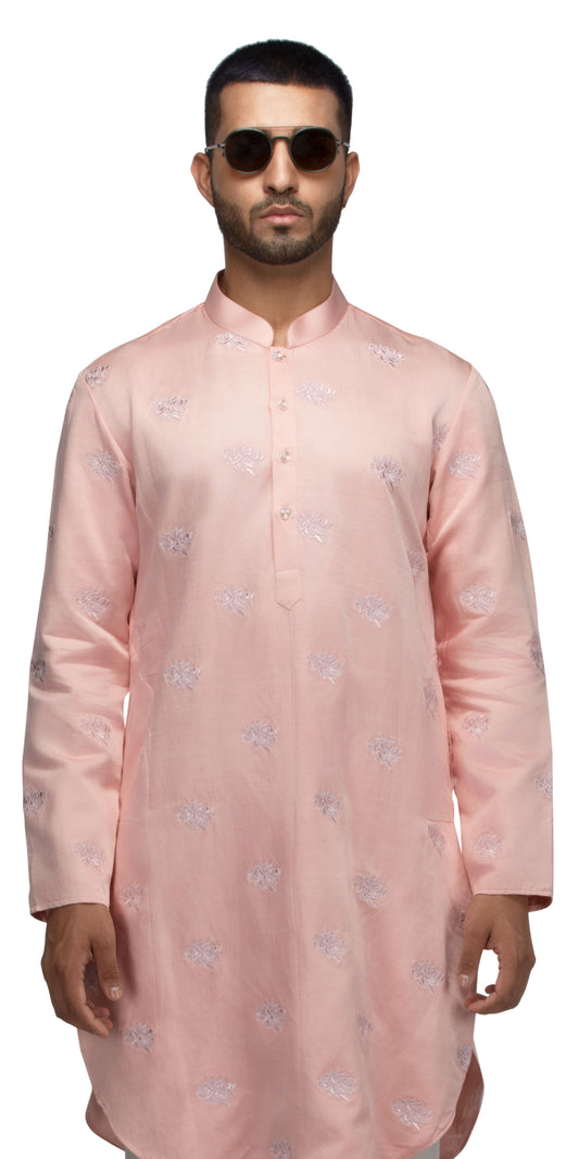 Peach  Calendula Kurta