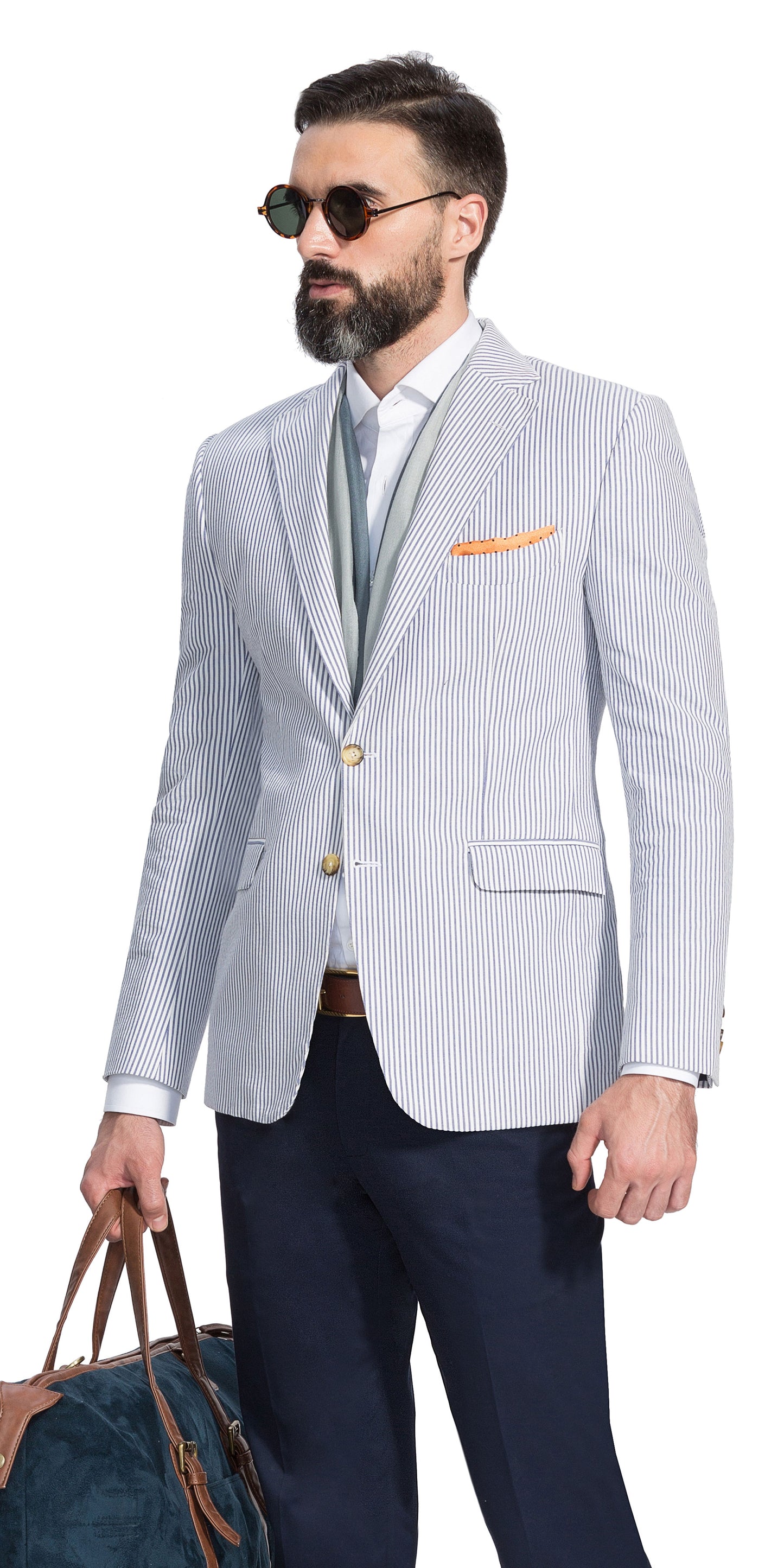 Ravello Blue Striped Jacket