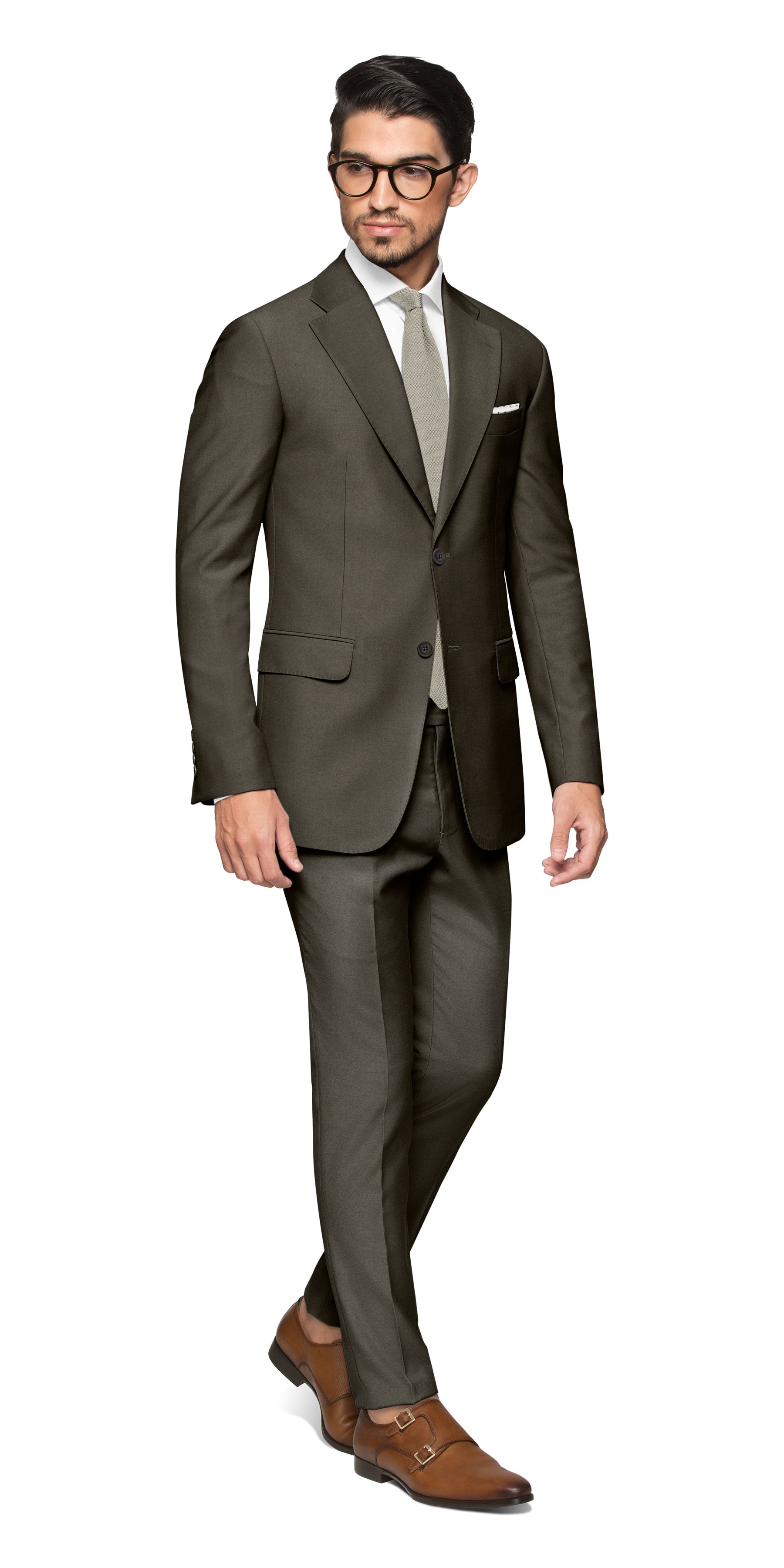 brown dress loft Reggio Emilia Brown Grey Suit – herringbonesui