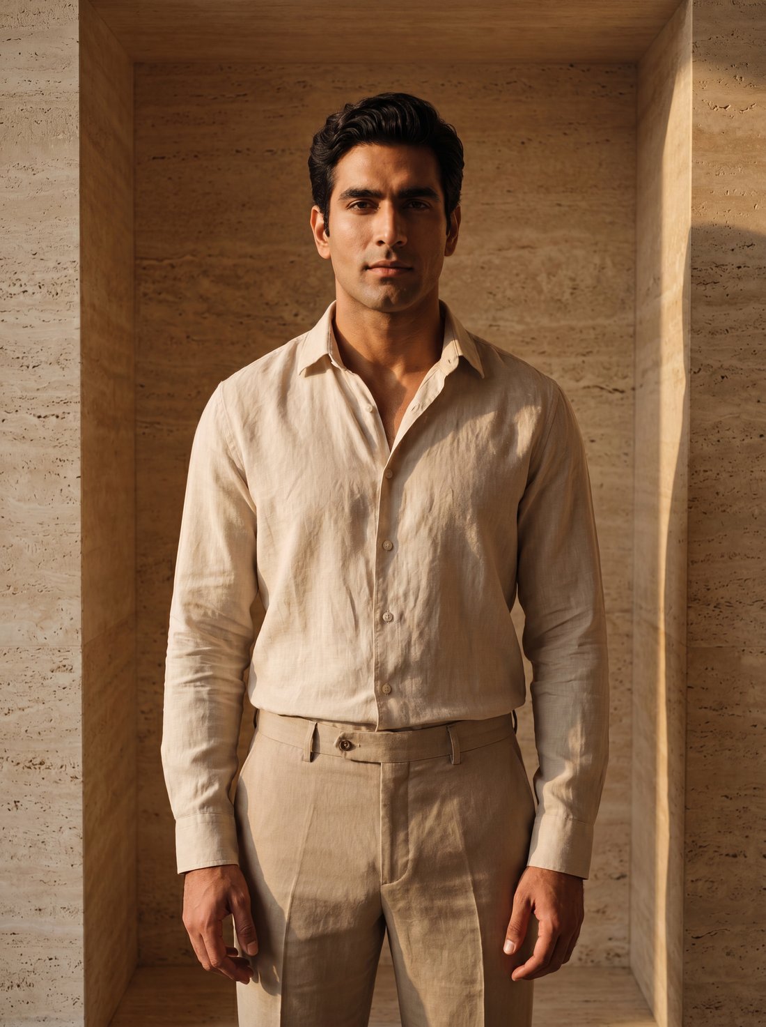 Linen Shirt in Sand