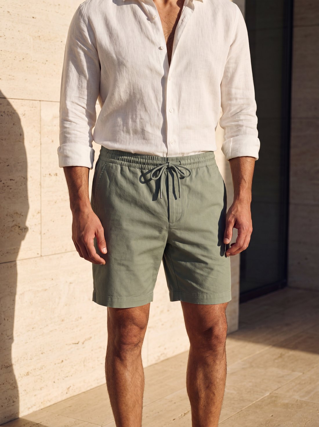 Drawstring Short in Sage