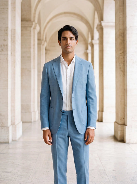 Fresco Suit in Pale Blue