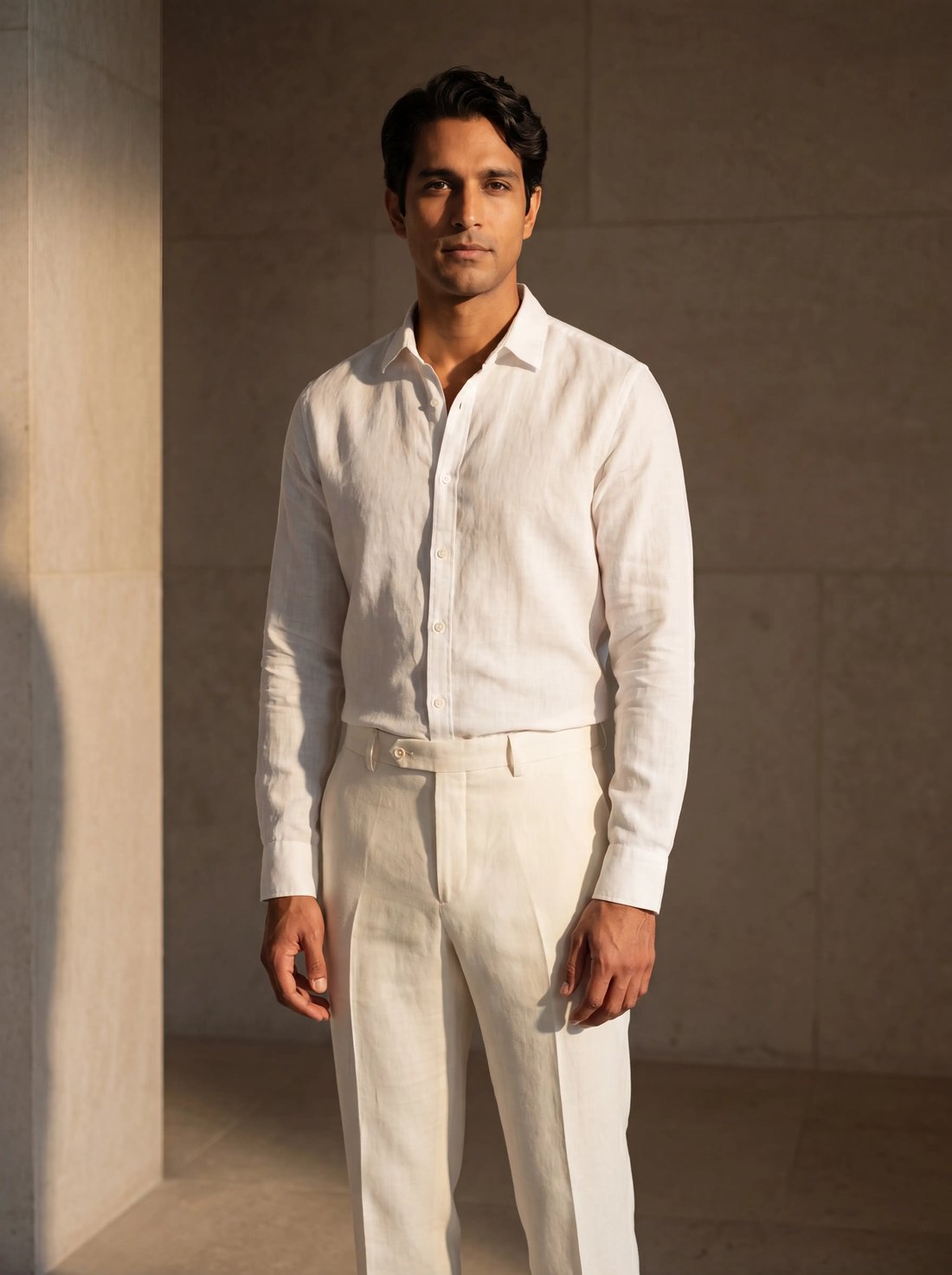 Linen Trouser in Ivory