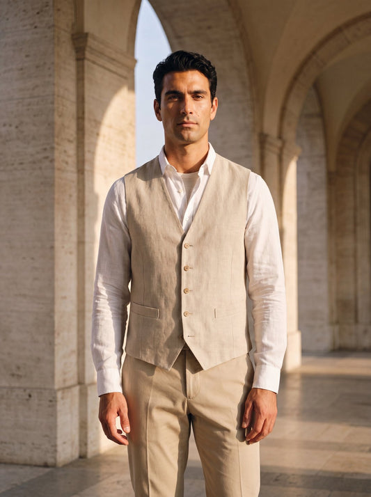 Travel Gilet in Stone