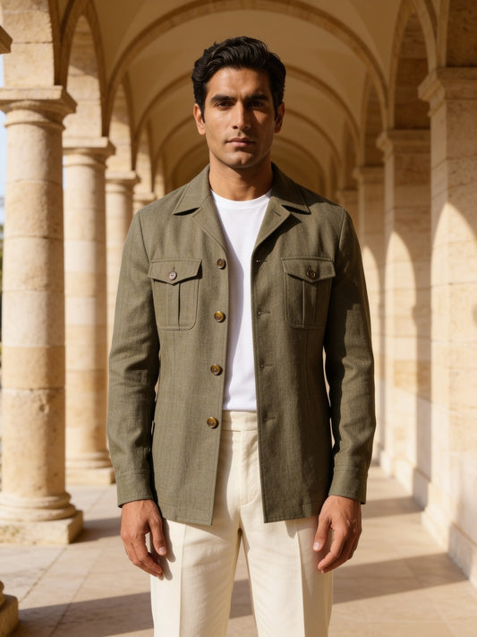 Shirt Jacket in Sage