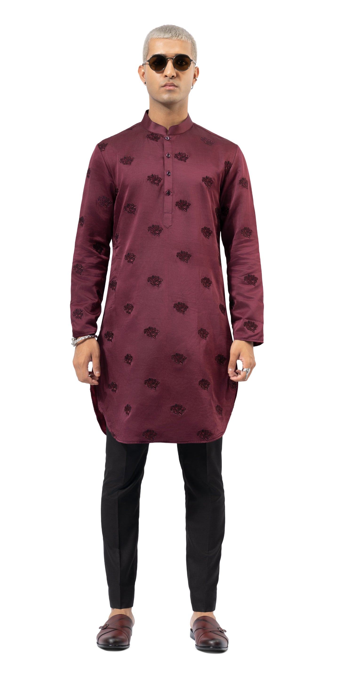 Wine Calendula Kurta