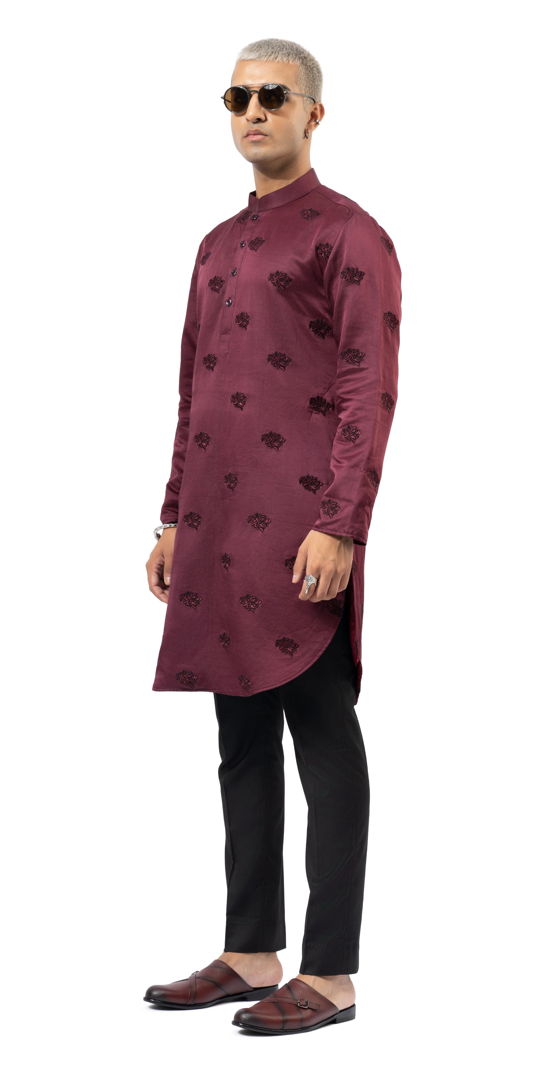 Wine Calendula Kurta