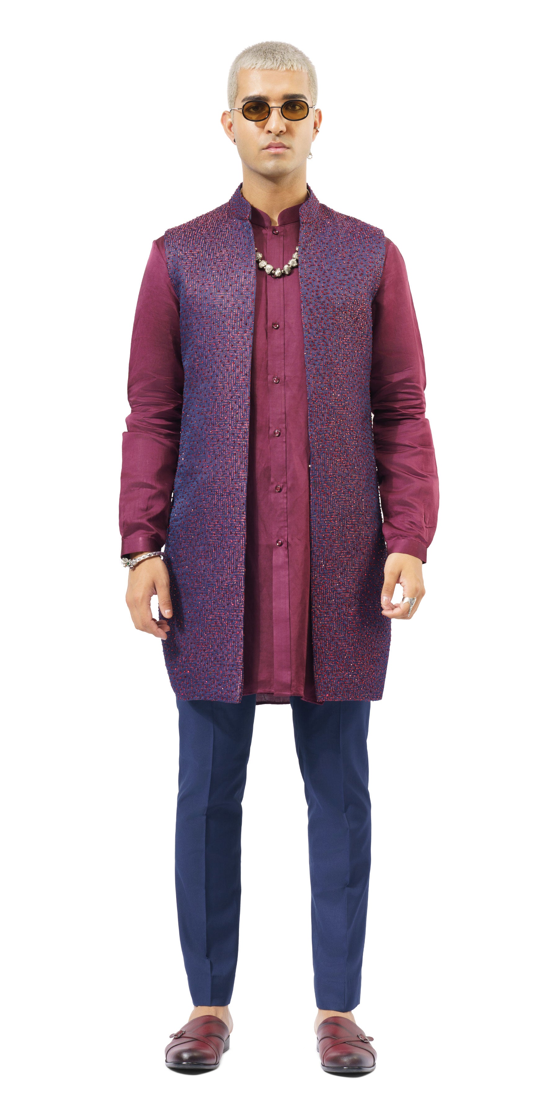 Wine Tex-Galaxy Highlight Open Jacket
