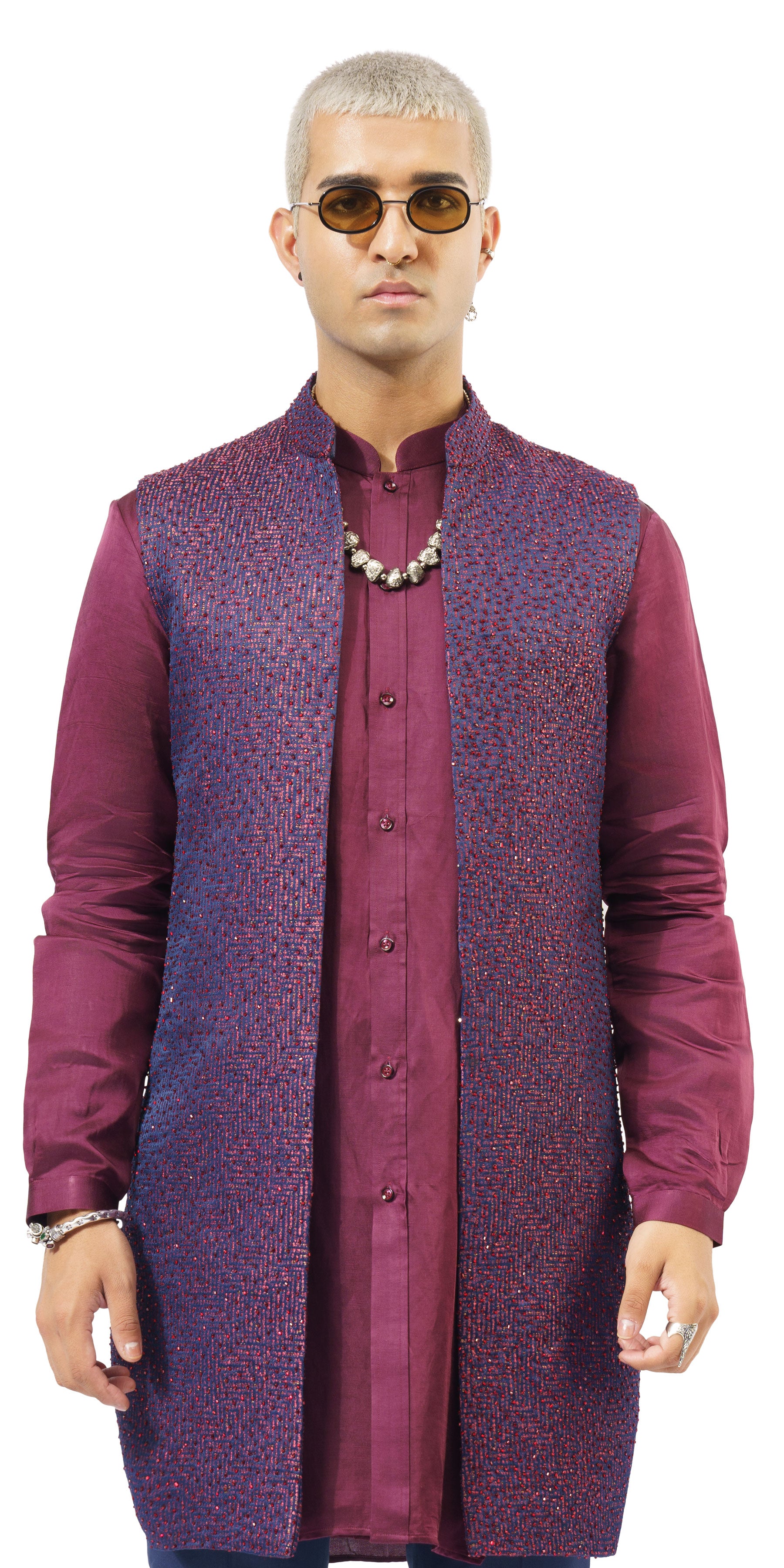 Wine Tex-Galaxy Highlight Open Jacket