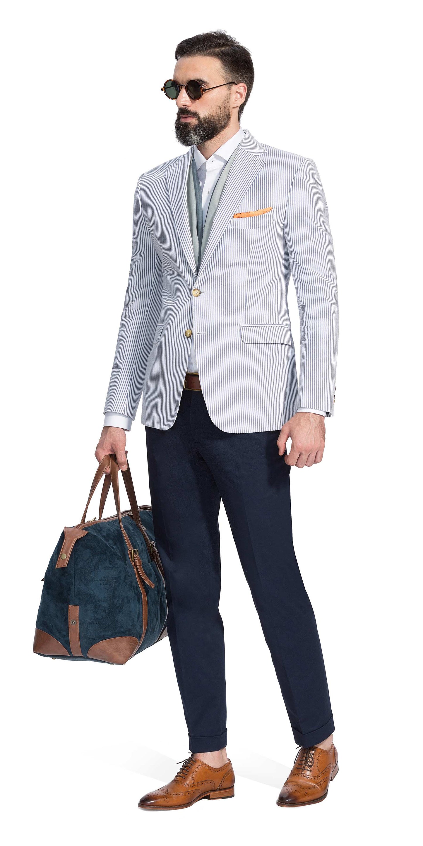Ravello Blue Striped Jacket